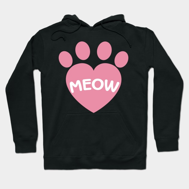 Meow heart Hoodie by Jinzhan